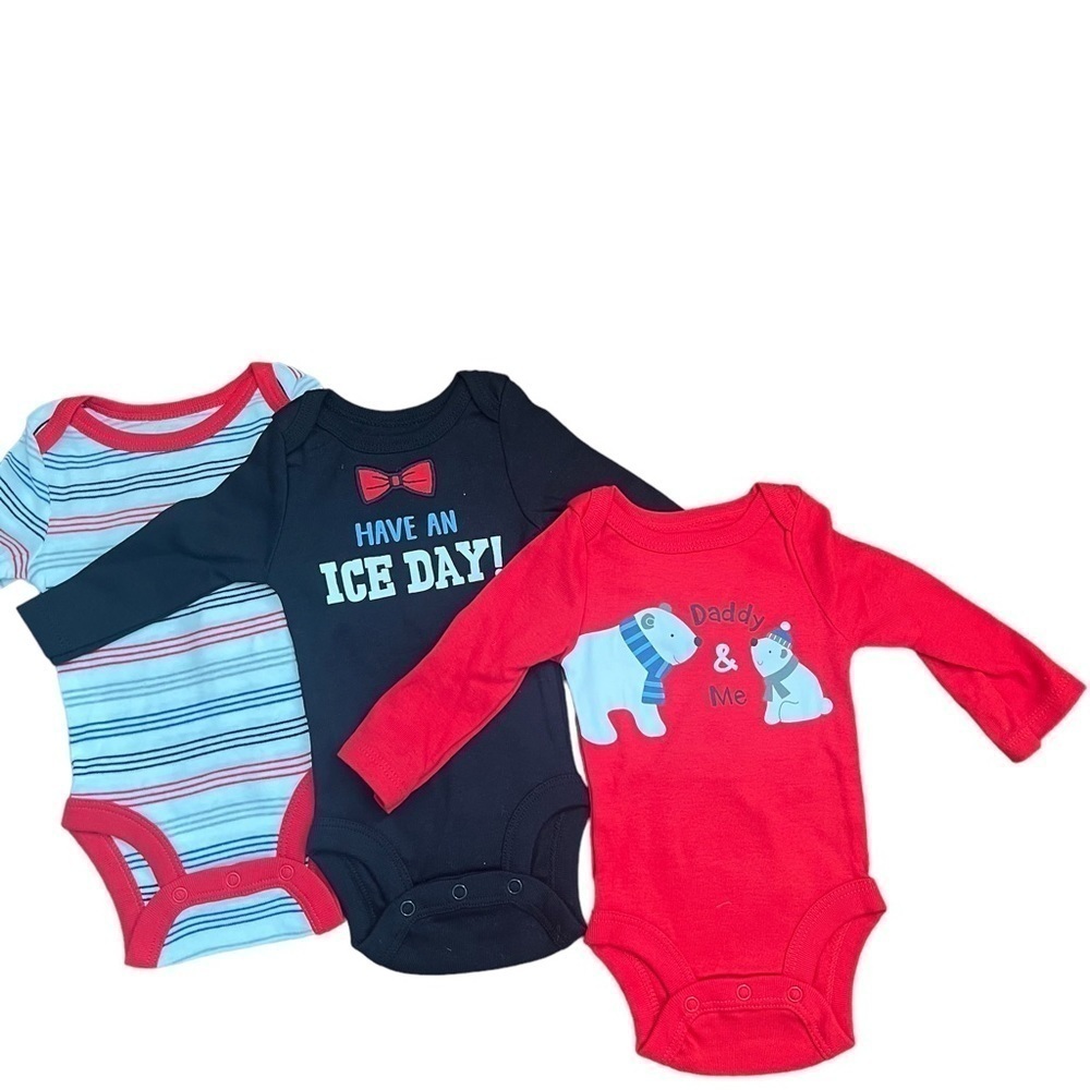 Koala Baby 3 Piece Bodysuit Newborn Infant Daddy and Me Cotton Long Sleeve NWOT